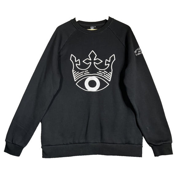 McQueen And The Violet Fog Sweatshirt Mens XL Black Wiz Khalifa Cotton Crewneck - Picture 1 of 8